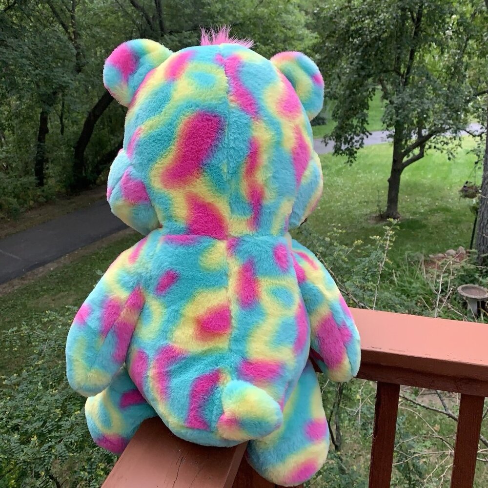 Care Bears Good Vibes Jumbo Plush Smiling Bear Rainbow 24" Soft Toy - Picture 14 of 15